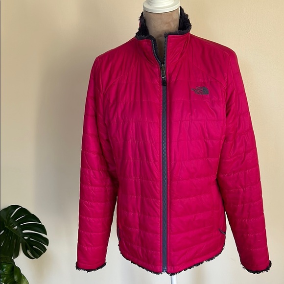 The North Face Jackets & Blazers - Pink and purple reversible North Face Quilted/Teddy Jacket